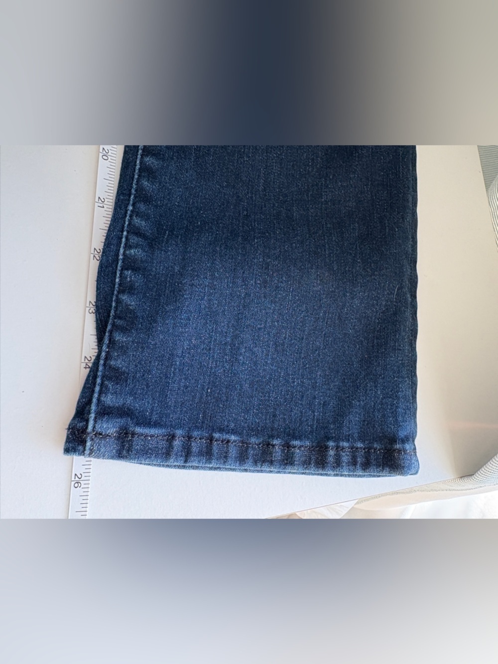FRAME sz. 26 Women's Le High Straight Jeans Dark Wash cropped Stretch High-rise - Picture 10 of 10